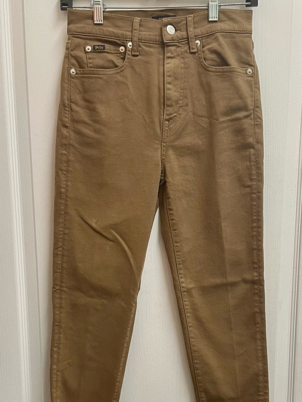 Polo by Ralph Lauren Womens Tompkins Tan Slim Jeans Sz 26